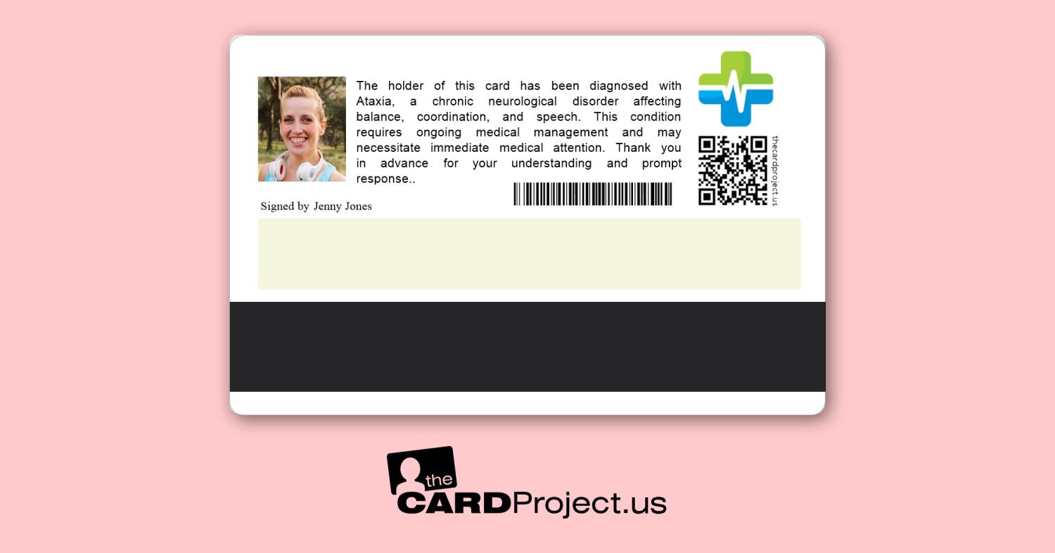 Ataxia Premium Medical Card (REAR)